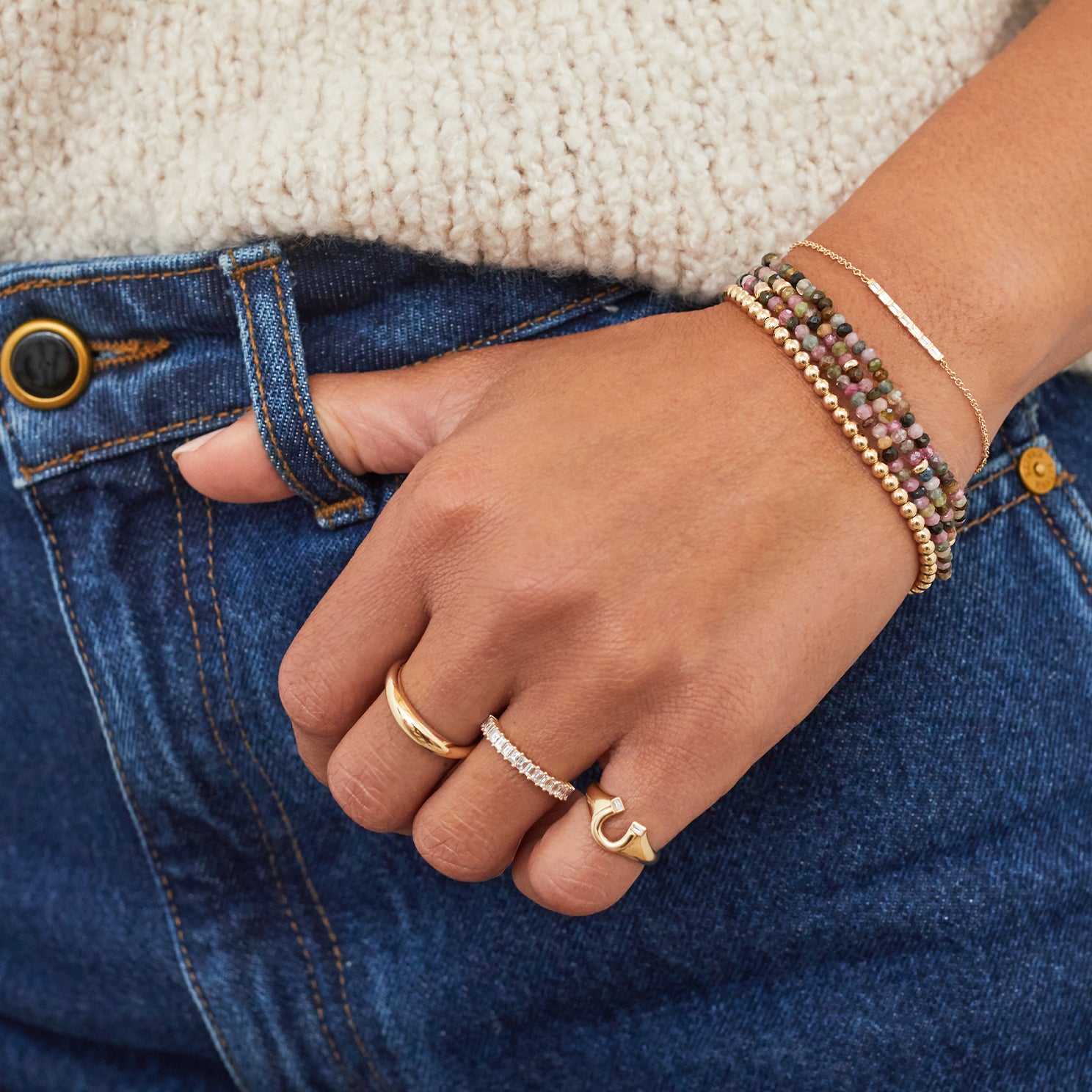 Prong Set Diamond Baguette Ring