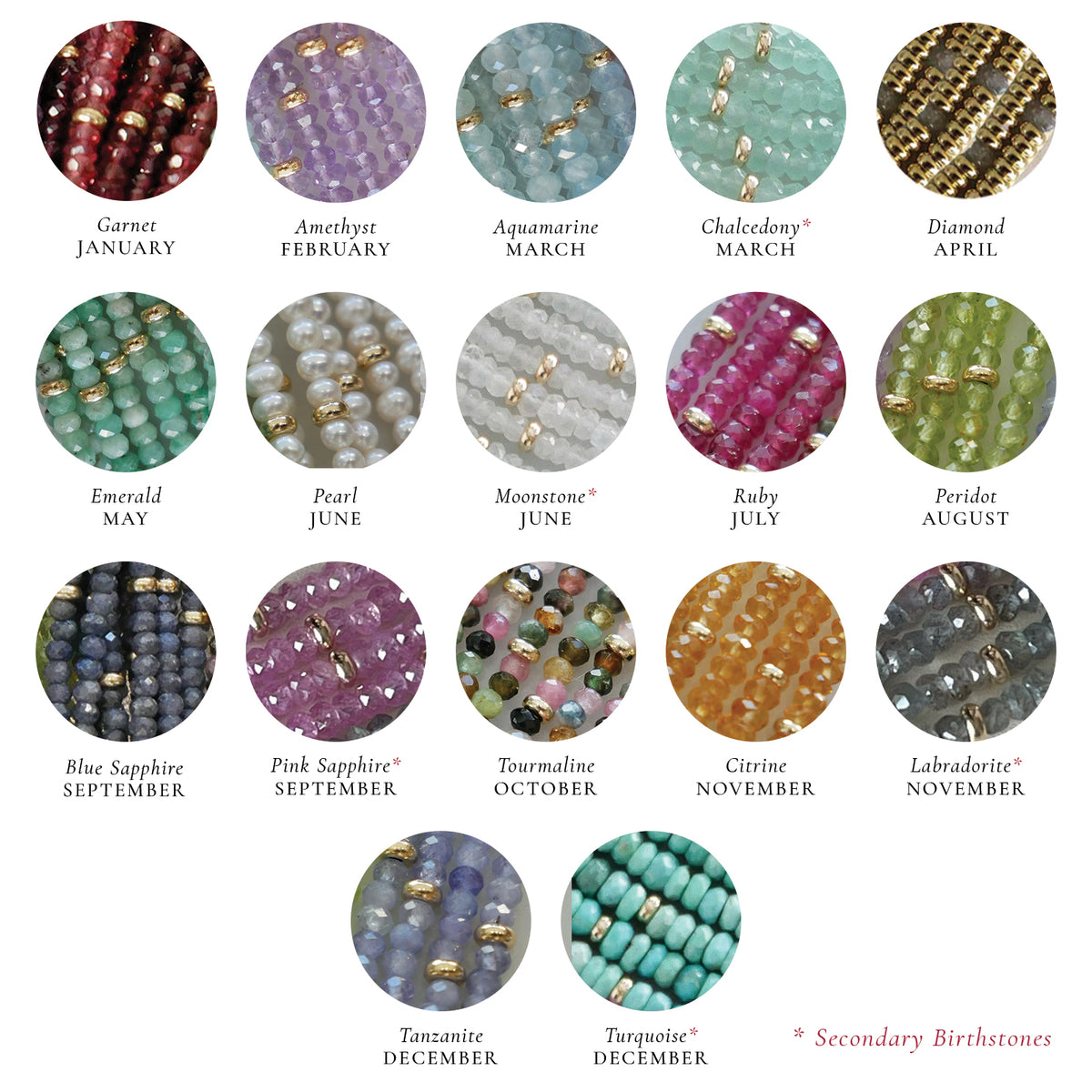 Birthstone Bead Bracelet In Tanzanite