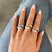 Gold and Diamond Jumbo Double Dome Ring styled on the hand in all finishes 